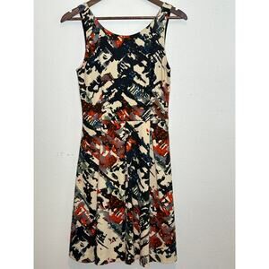 Maeve Anthropologie Fit and Flare Pocket Stretchy Dress Colorful Size S